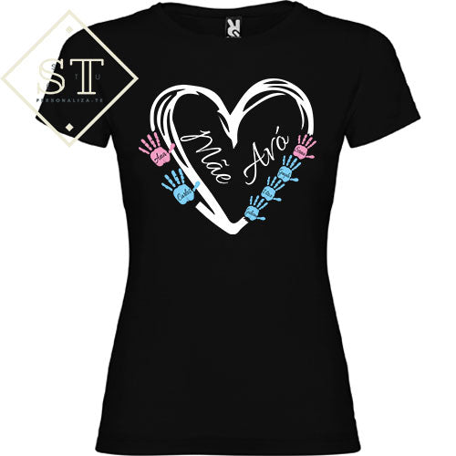 Mãe/Avó Coração com mãos - Sê-Tu